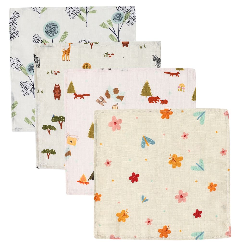 Organic Muslin Face Napkin-Pack of 4