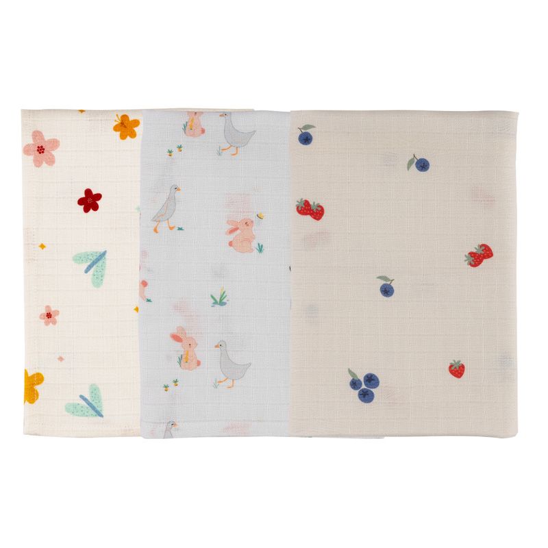 Organic Muslin Burp Cloth-Pack of 3