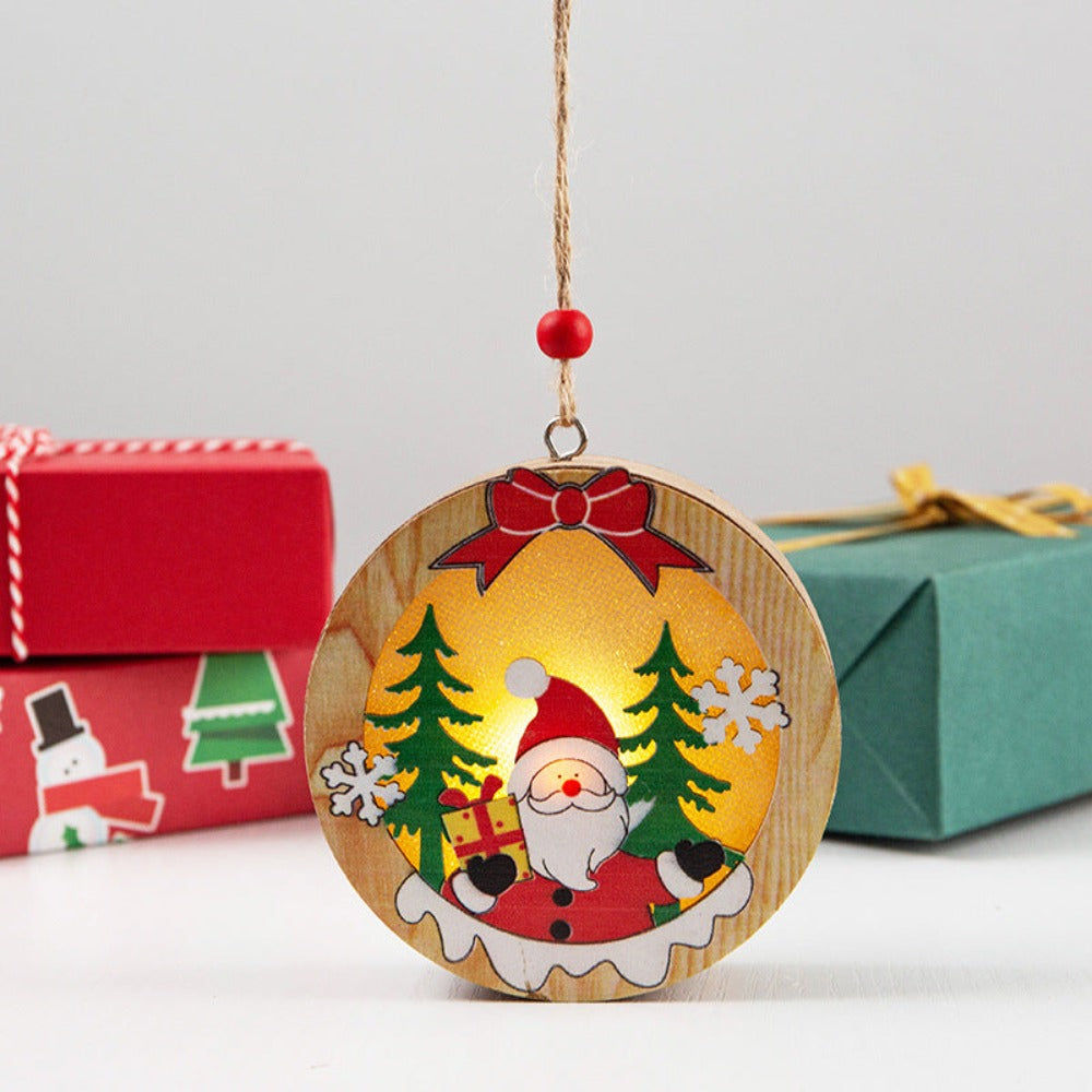 Shimmer Sphere Ornament- Happy Santa