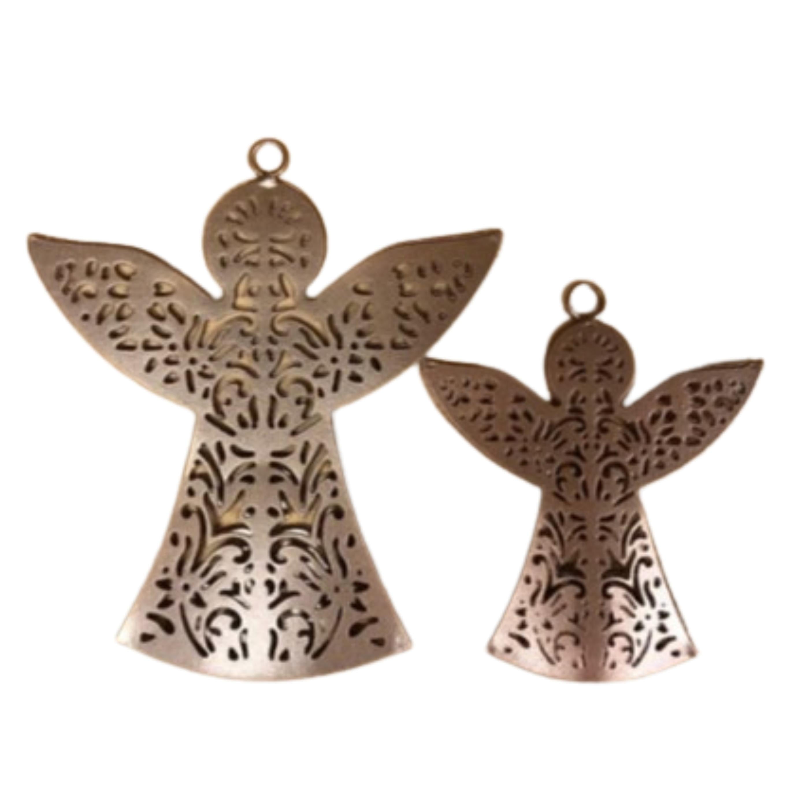 Nordic Christmas Decorations ELENA, Pair Of iron Angel Motives For Tree Hangings