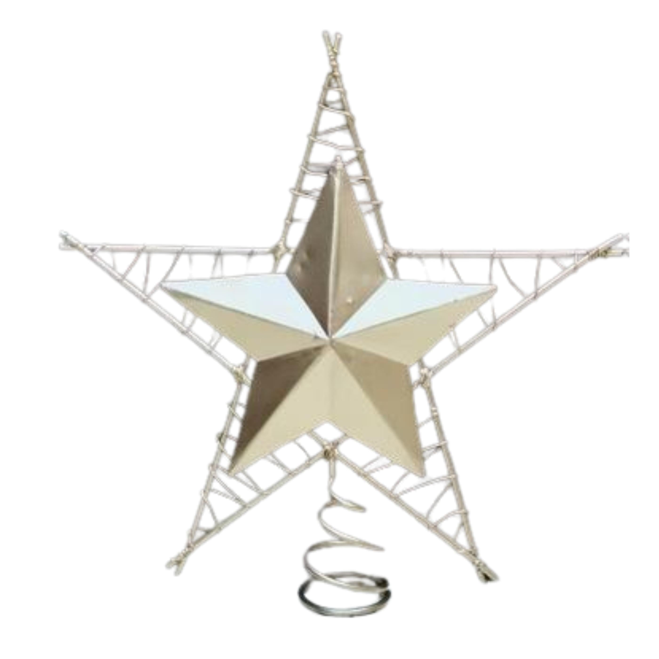 Nordic Christmas Decorations CEZAR Iron Tree Topper Star