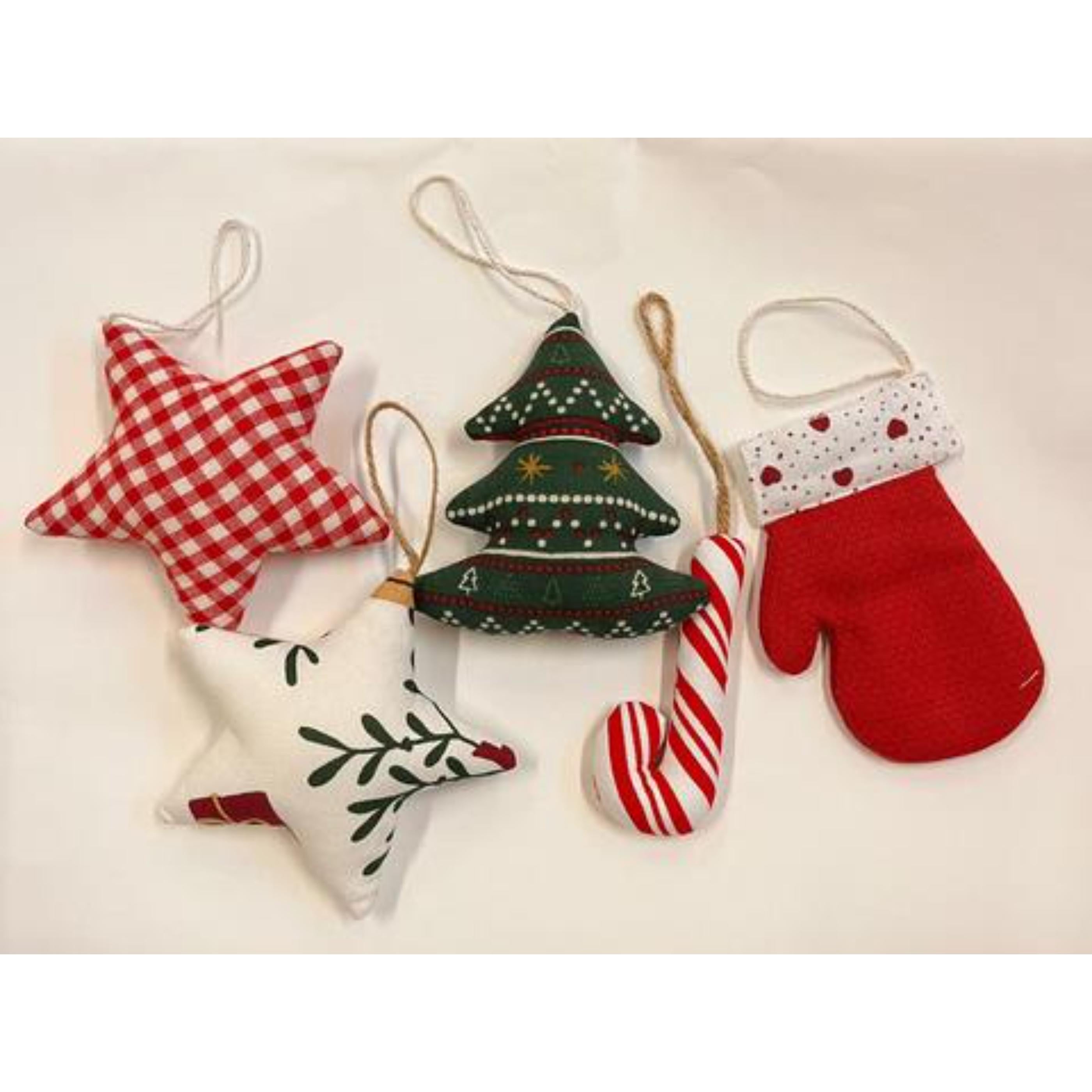 Nordic Christmas Decorations JONAS Assorted Pack Of 3D cloth Christmas Hangings