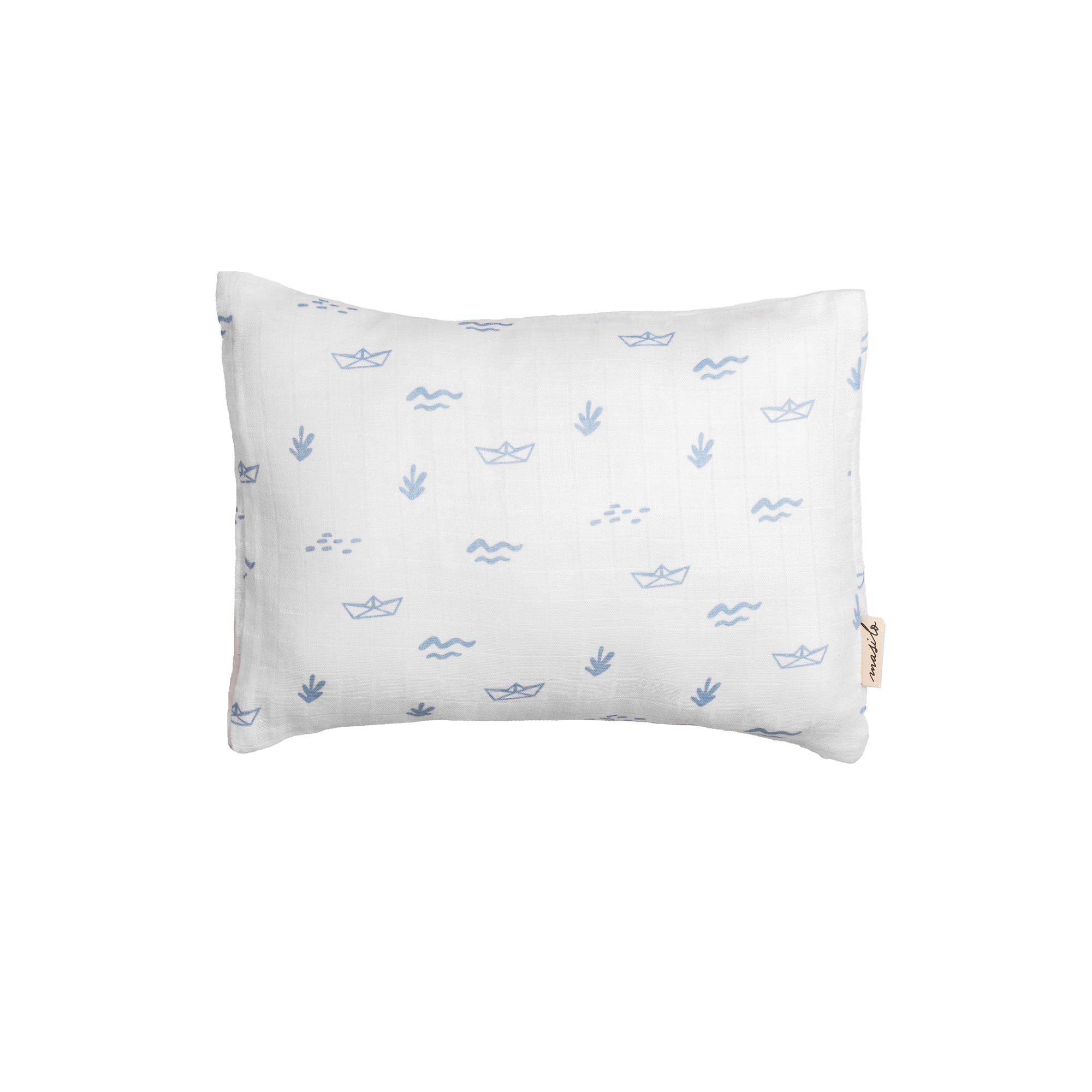 Boat print baby pillow for newborn cot bedding