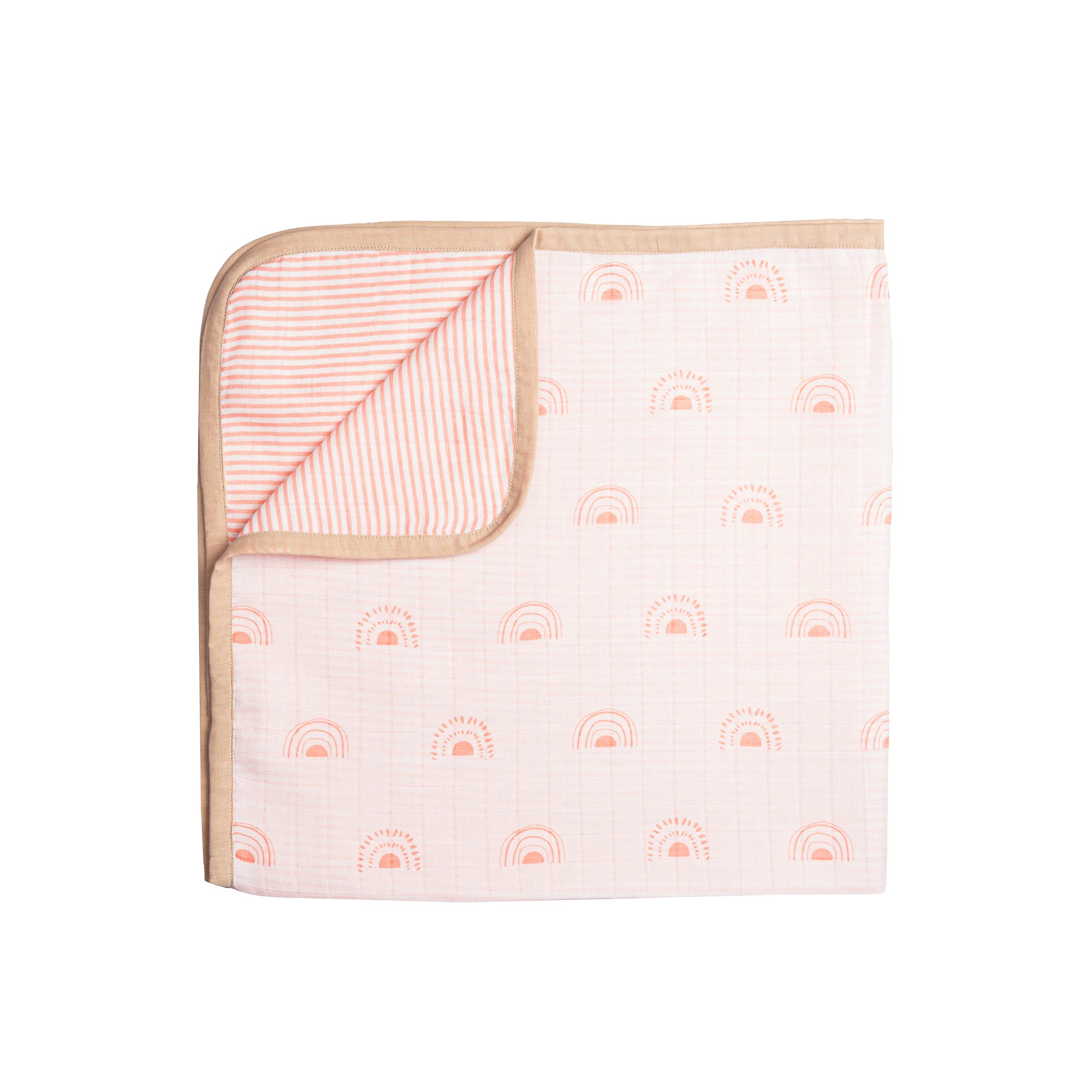 Pineapple print Mini Cot Set with baby pillow, bolsters and newborn blanket
