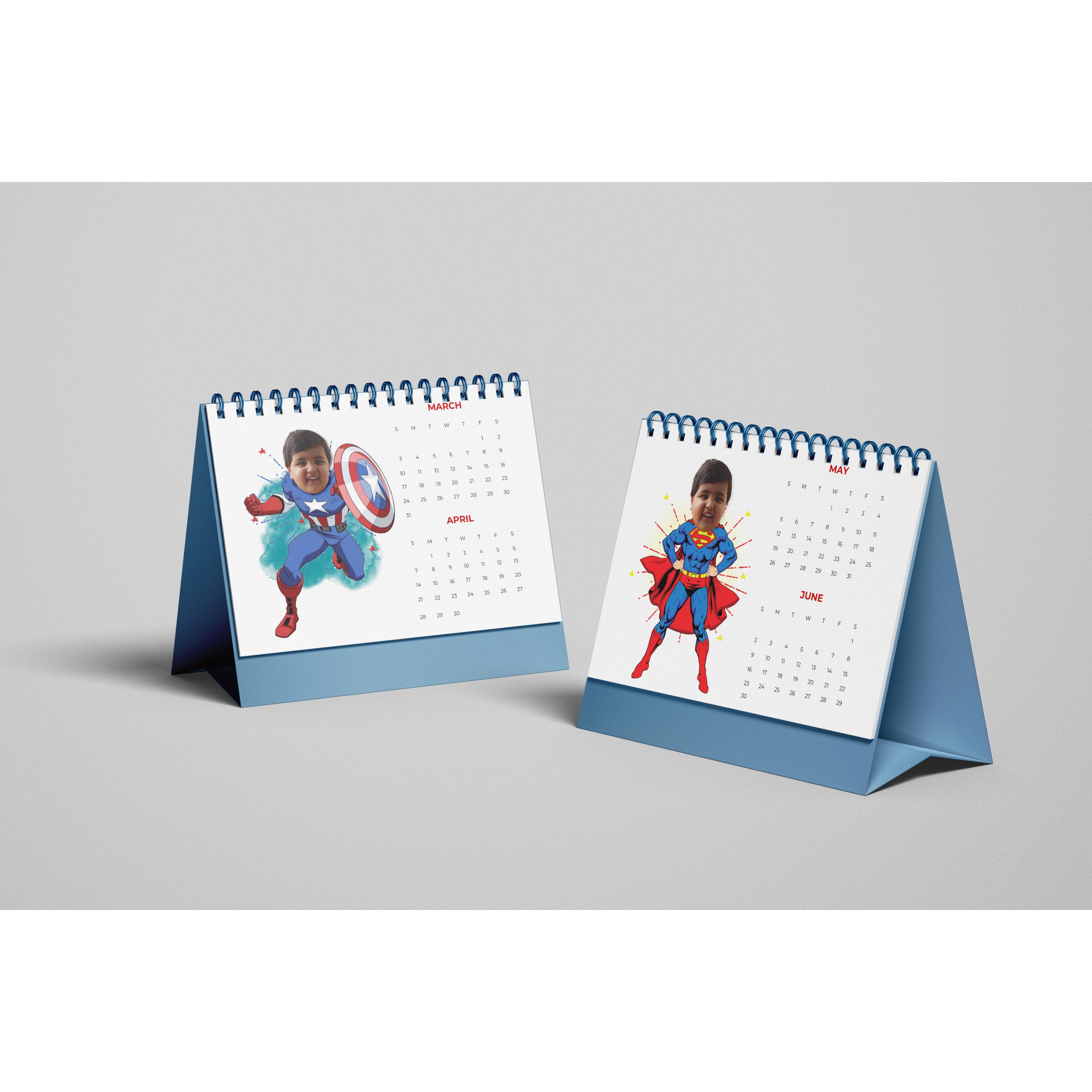 Superhero calendar