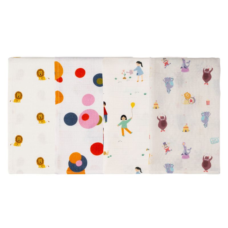 Organic Muslin Burp Cloth-Pack of 4