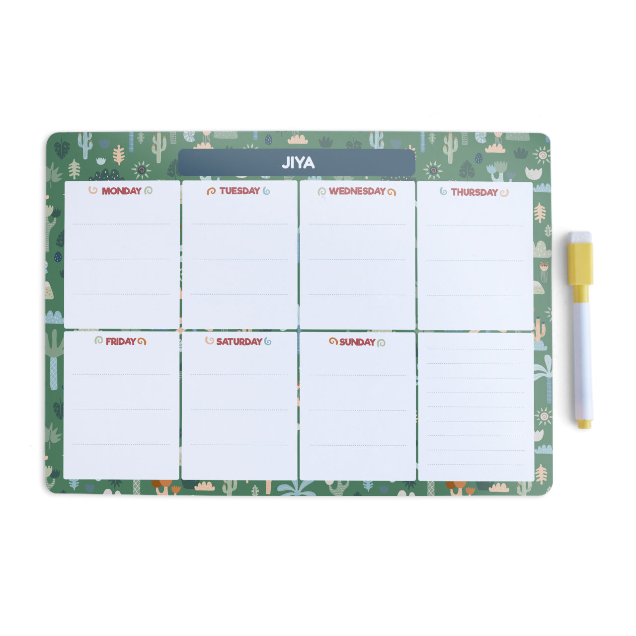Personalised Meal / Weekly Planner - Nature and I