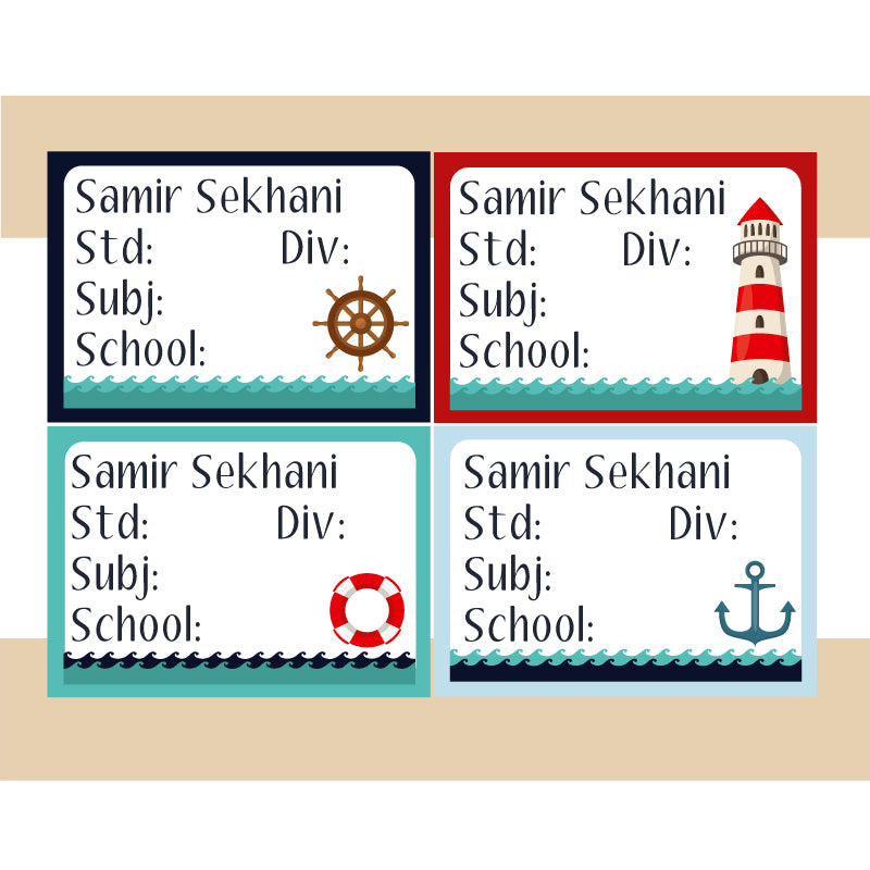 Personalised School Book Labels - Pack of 36