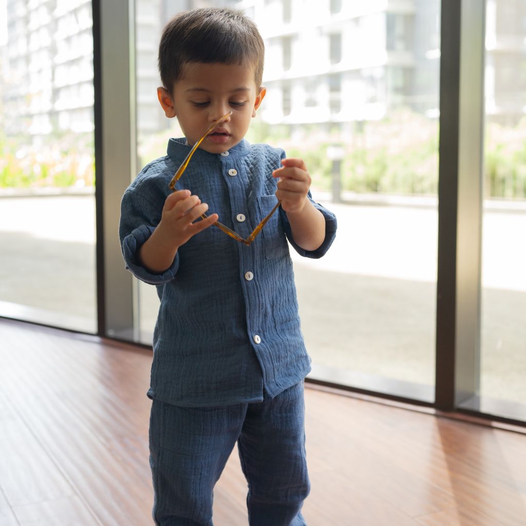 Muslin Shirt & Pants Set