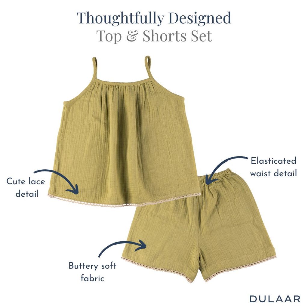 Muslin Top & Shorts Set