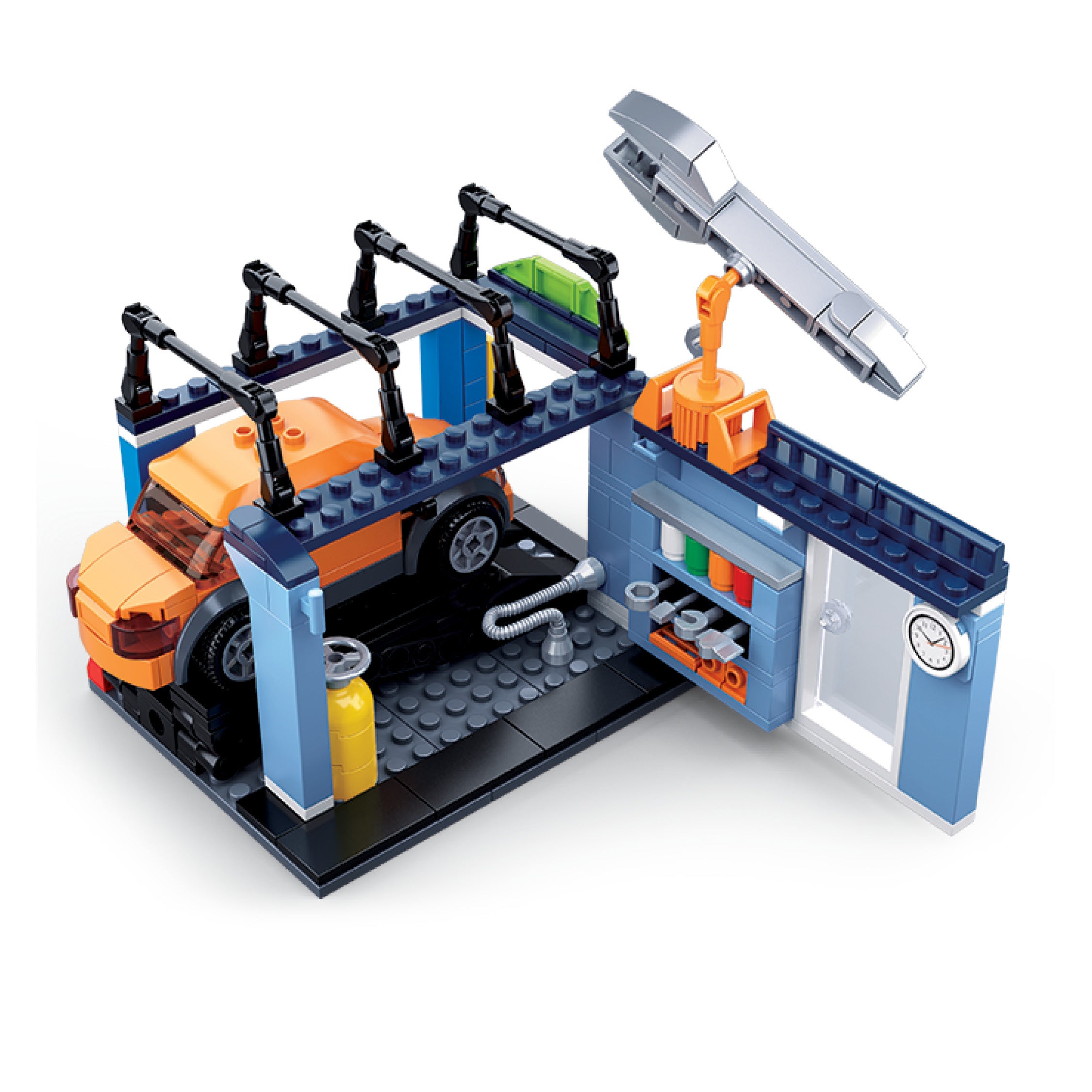SLUBAN®  MAINTENANCE SHOP (M38-B0759C) (340 Pieces) Building Blocks Kit For Boys Aged 10 Years And Above Creative Construction Set Educational STEM Toy