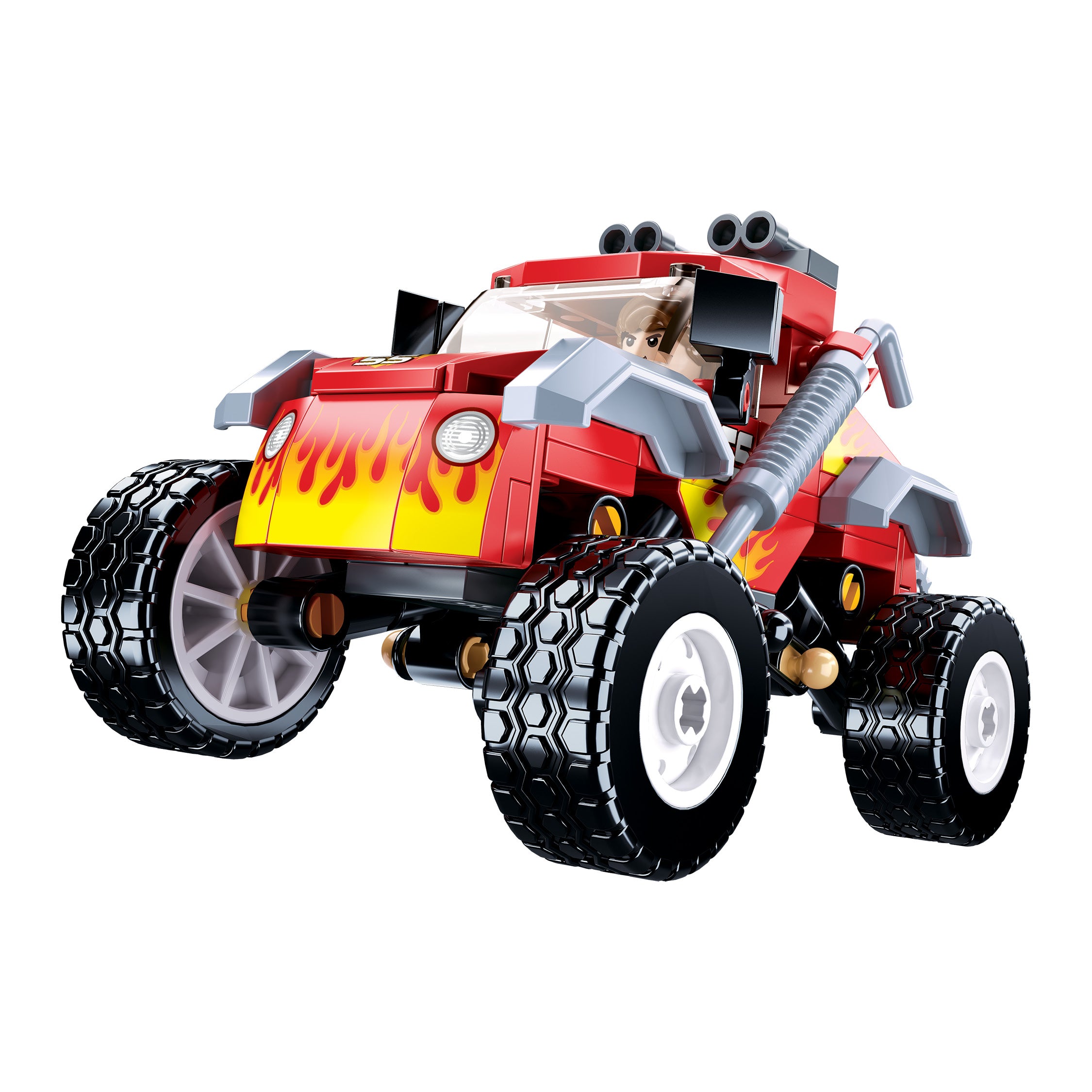 SLUBAN® TOWN-Off-Road Vehicle - Red150 pcs (M38-B1105) Building Blocks Kit For Boys Aged 6 Years And Above Creative Construction Set Educational STEM Toy