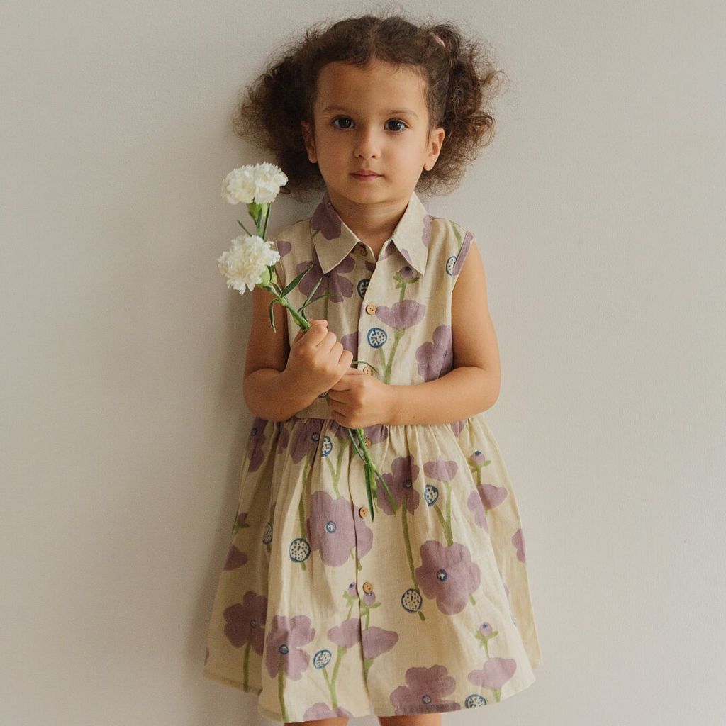 Cotton Linen Dress | Hand-Block Printed