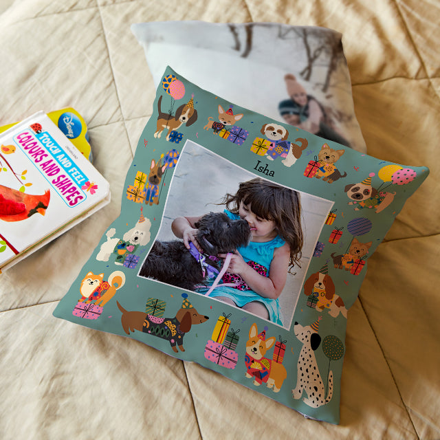 Personalised Photo Cushions - Paw Party