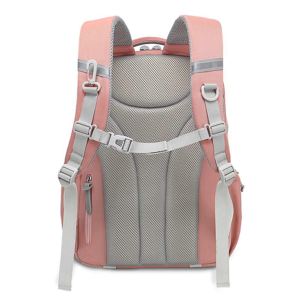 Peach 2 stripes Ergonomic School Backpack for Kids - Little Surprise BoxPeach 2 stripes Ergonomic School Backpack for Kids
