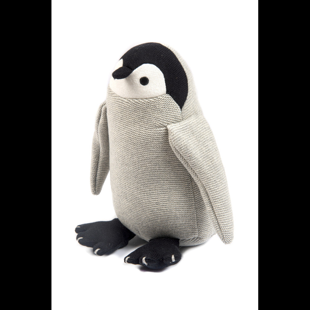 Peppy the Penguin | Knitted Cotton Animal Plush Toy for Kids