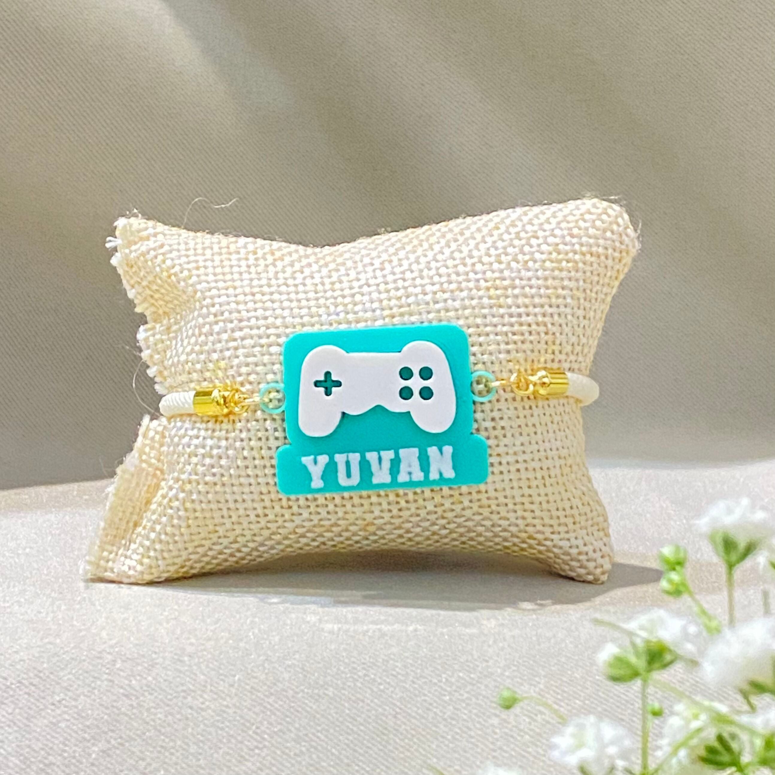 Gaming Controller Fun Acrylic Name Rakhi