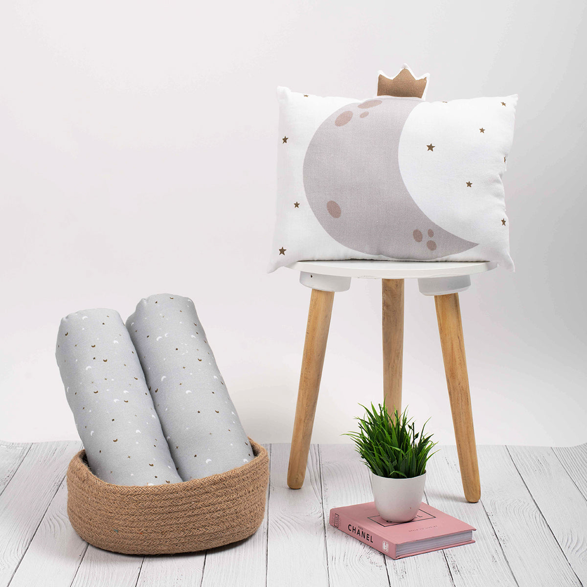 Tiny Snooze Organic Pillow & Bolsters- Moon