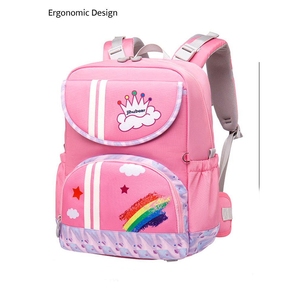 Pink Rainbow Splash Ergonomic School Backpack for Kids - Little Surprise BoxPink Rainbow Splash Ergonomic School Backpack for Kids