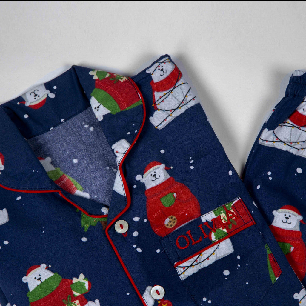 Polar Bear Pajama Set For Kids