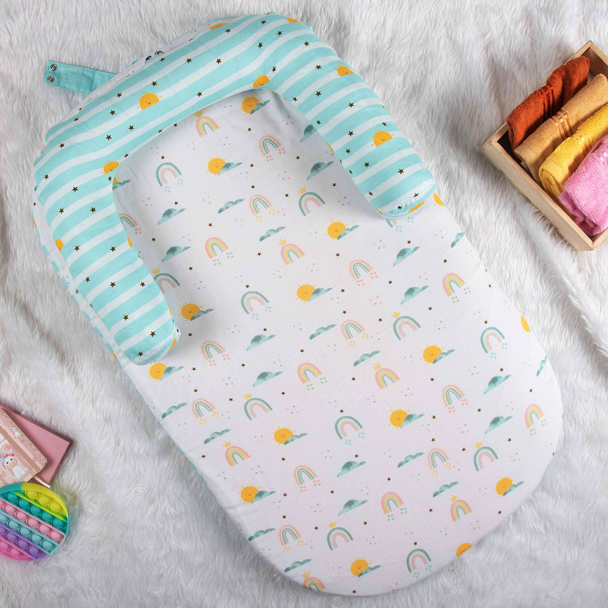 Tiny Snooze Foldable Baby Bed- Horizon