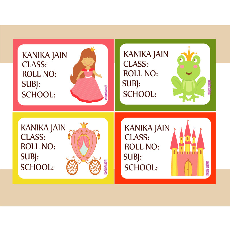 Personalised School Book Labels - Pack of 36