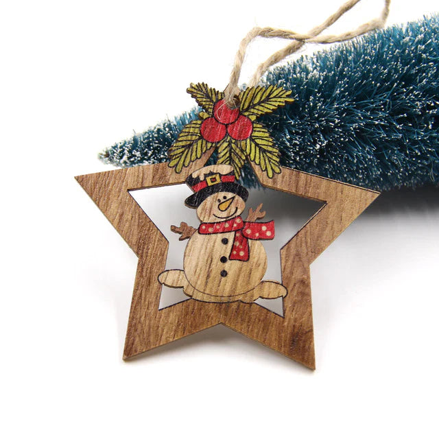 Timber Twinkle Star Ornaments- Set of 4