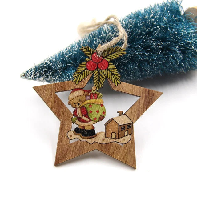 Timber Twinkle Star Ornaments- Set of 4