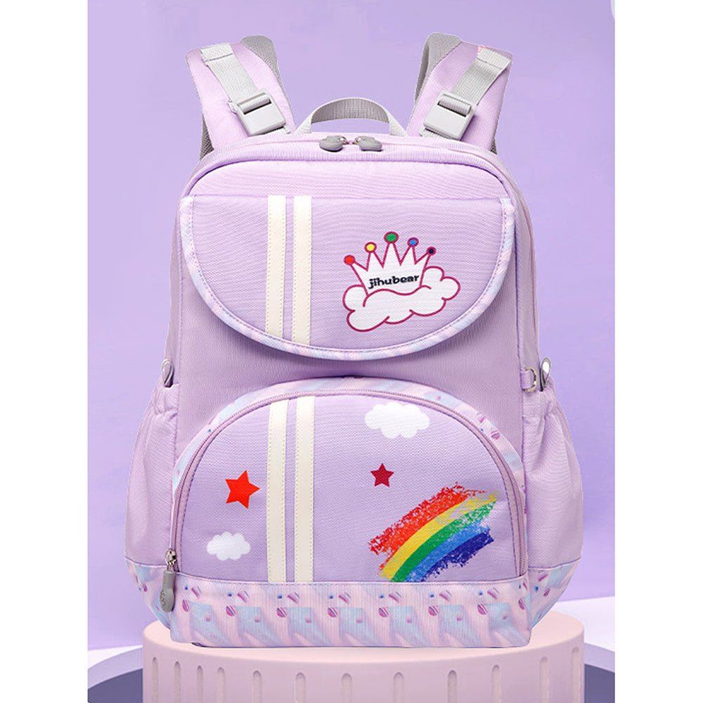 Purple Rainbow Splash Ergonomic School Backpack for Kids - Little Surprise BoxPurple Rainbow Splash Ergonomic School Backpack for Kids