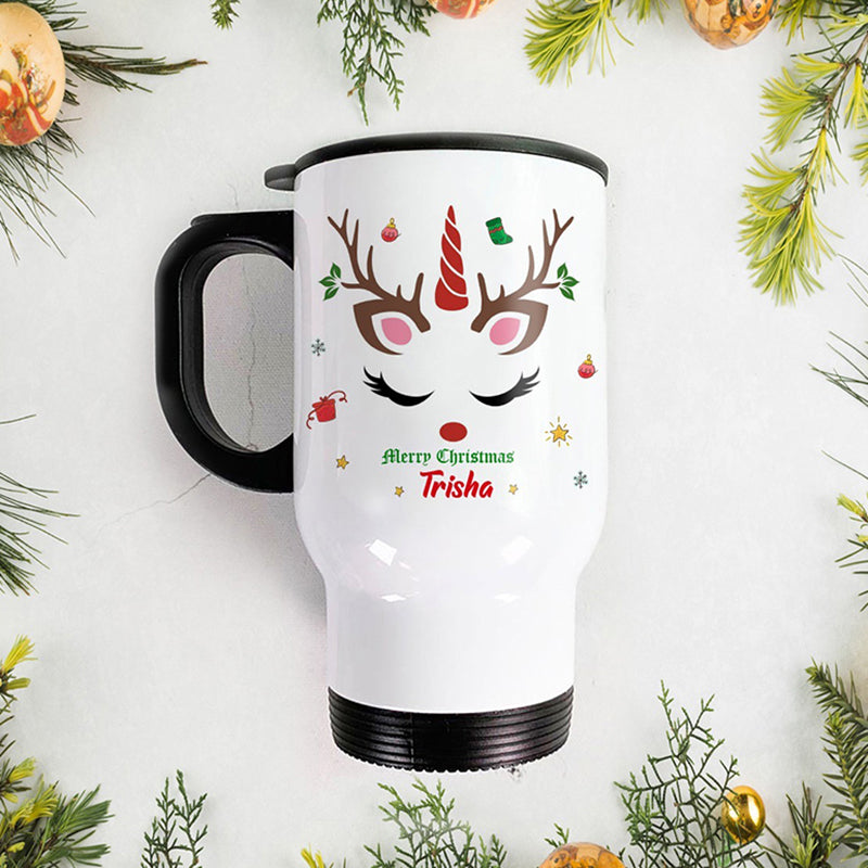 Steel Travel Mug -  Reindeer