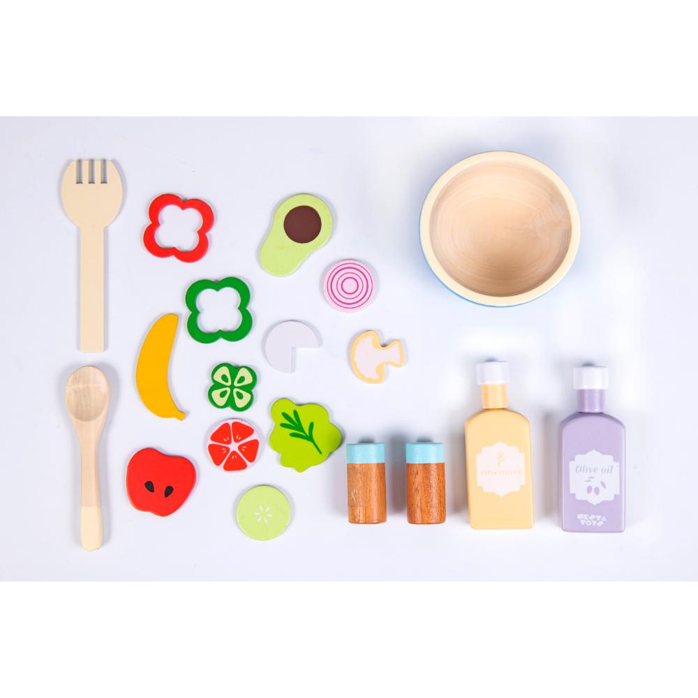 Wooden Healthy Salad Playset (19 Pcs)