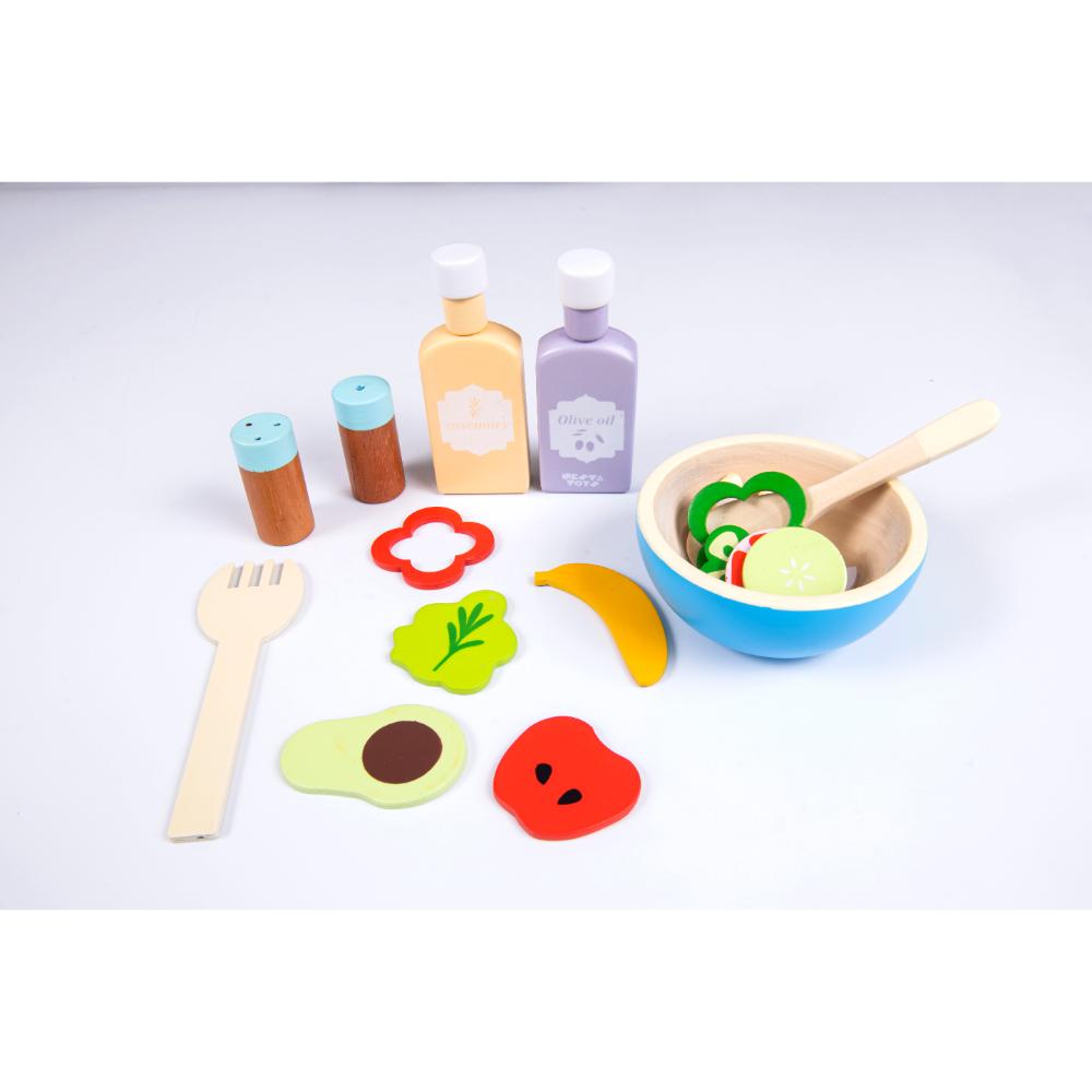 Wooden Healthy Salad Playset (19 Pcs)