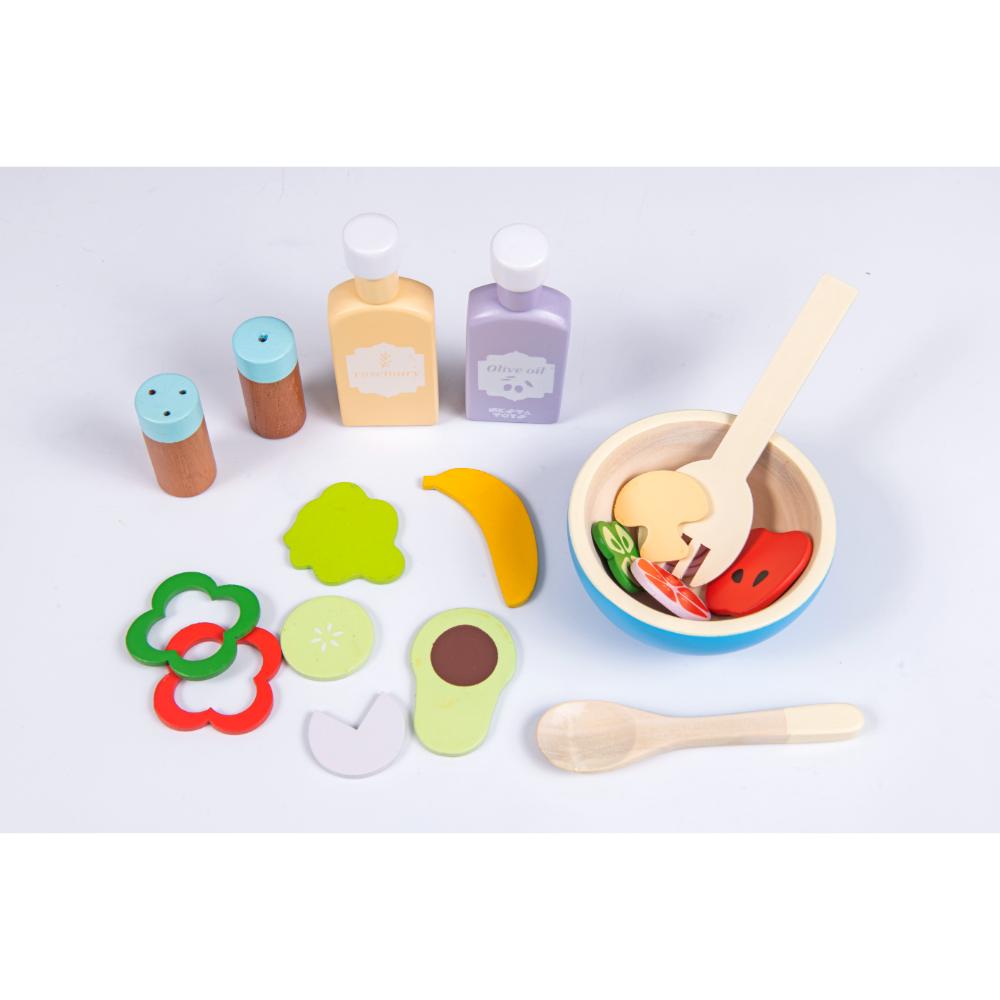 Wooden Healthy Salad Playset (19 Pcs)