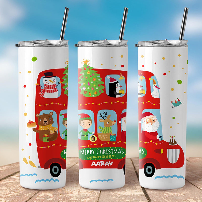 Skinny Tumblers - Santa Bus