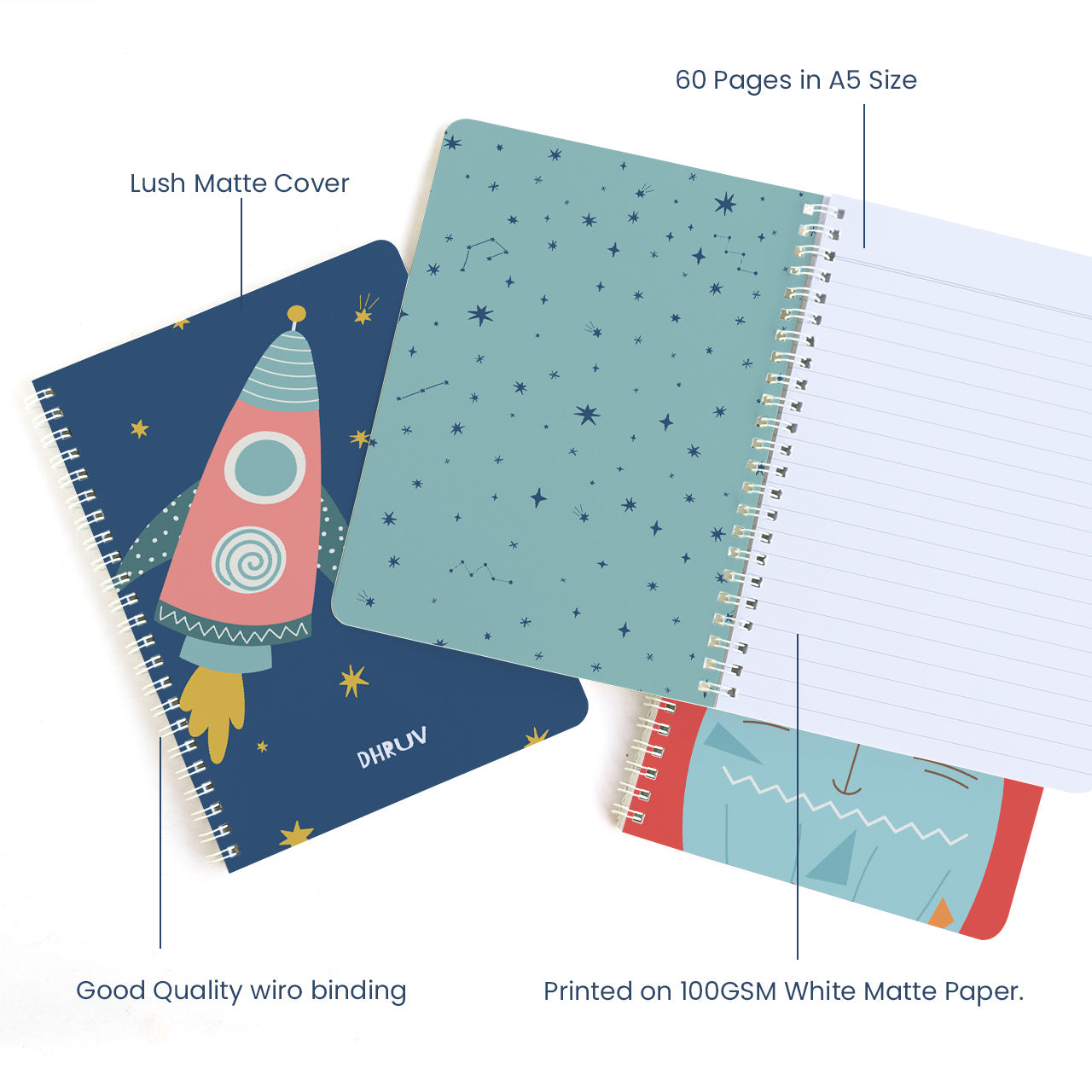 Personalised Spiral Notebook - Space Explorer