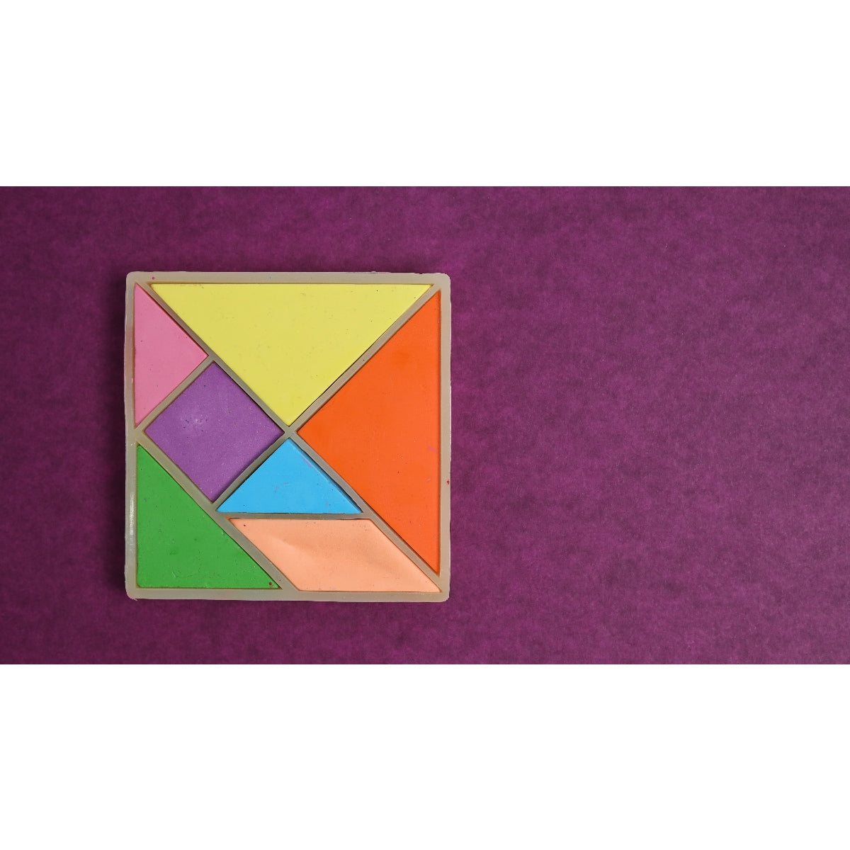 Tangram Set Of 7 Crayons