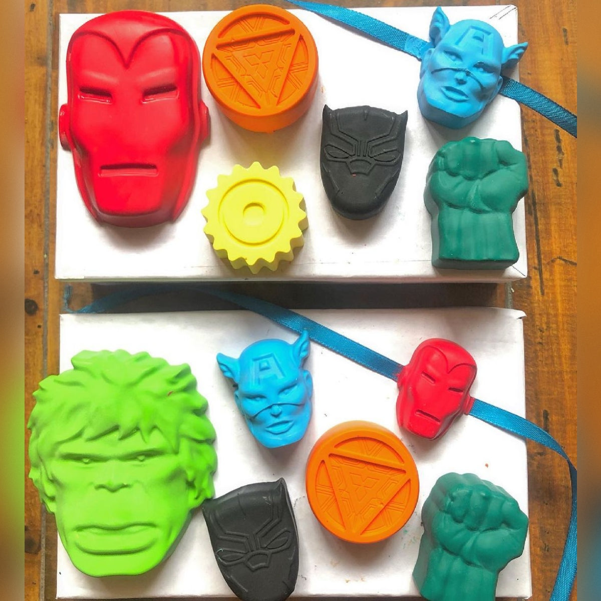 Super Hero Crayons Set Of 6