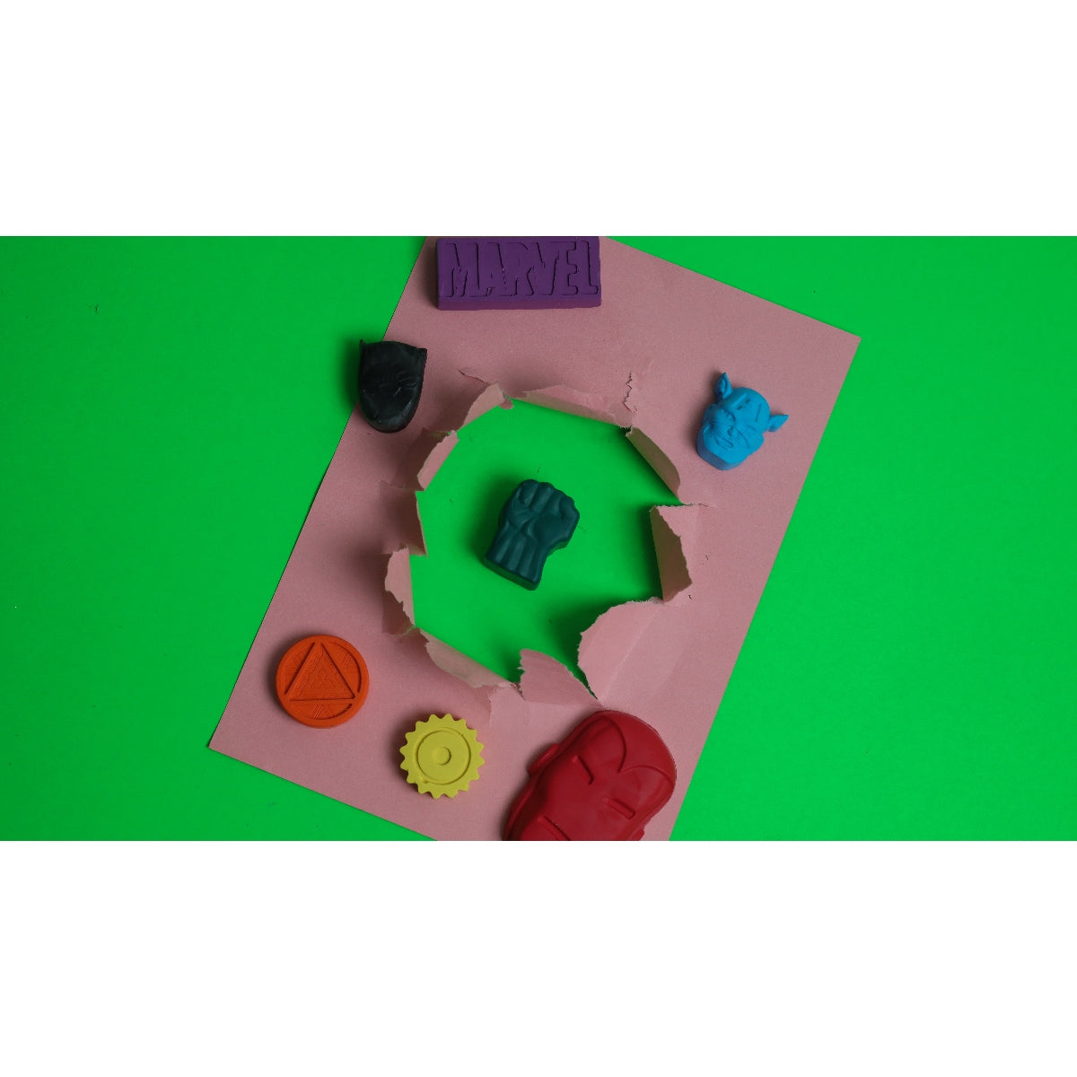 Super Hero Crayons Set Of 6