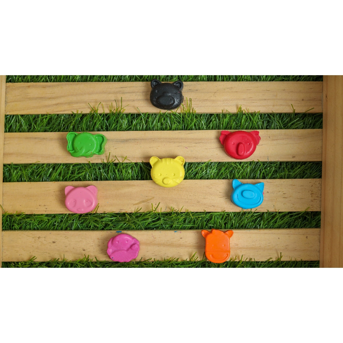 Mini Animal Heads - Set of 8 Crayons