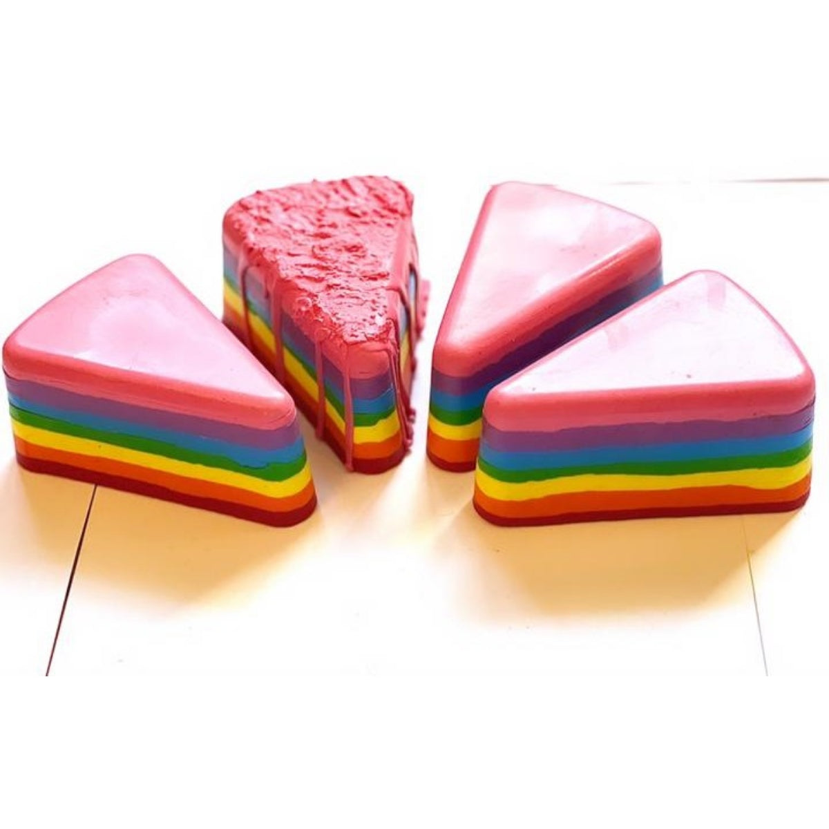 The Rainbow Cake Slice - 1 piece Crayon