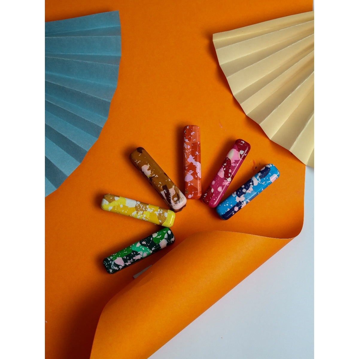 Marbled Kitkats Set of 6 Crayon Colours