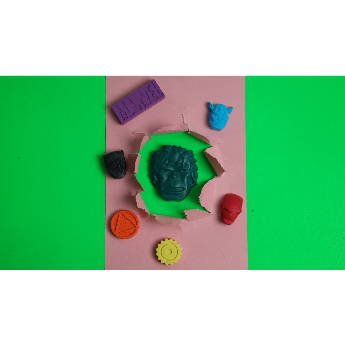 Super Hero Crayons Set Of 6