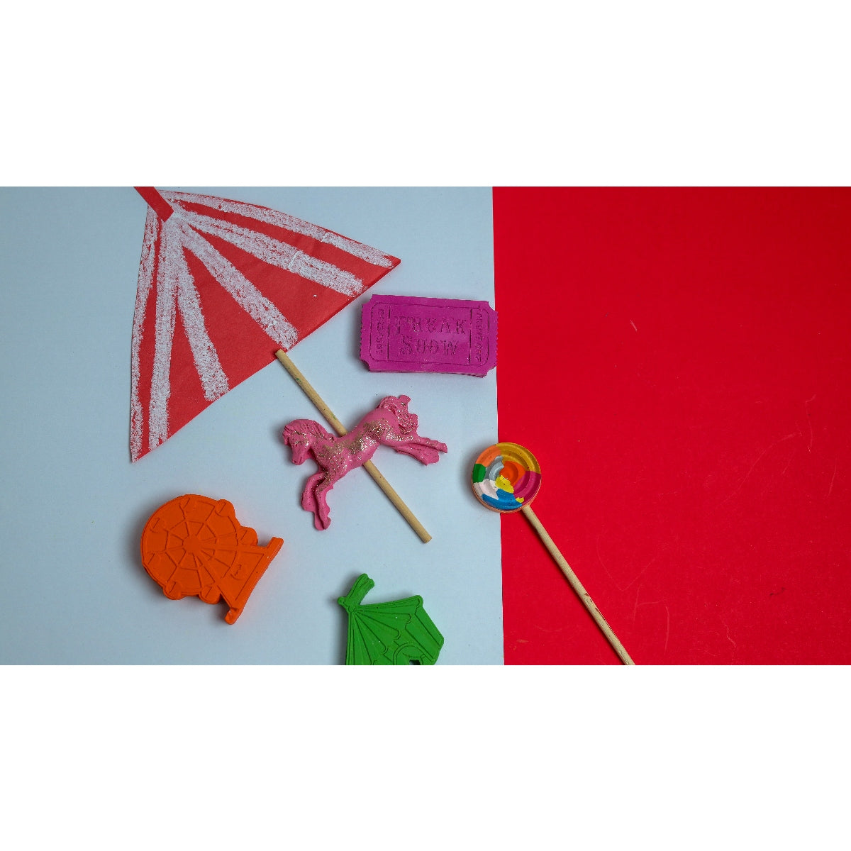 Jumbo Carnival Set of 5 Crayons