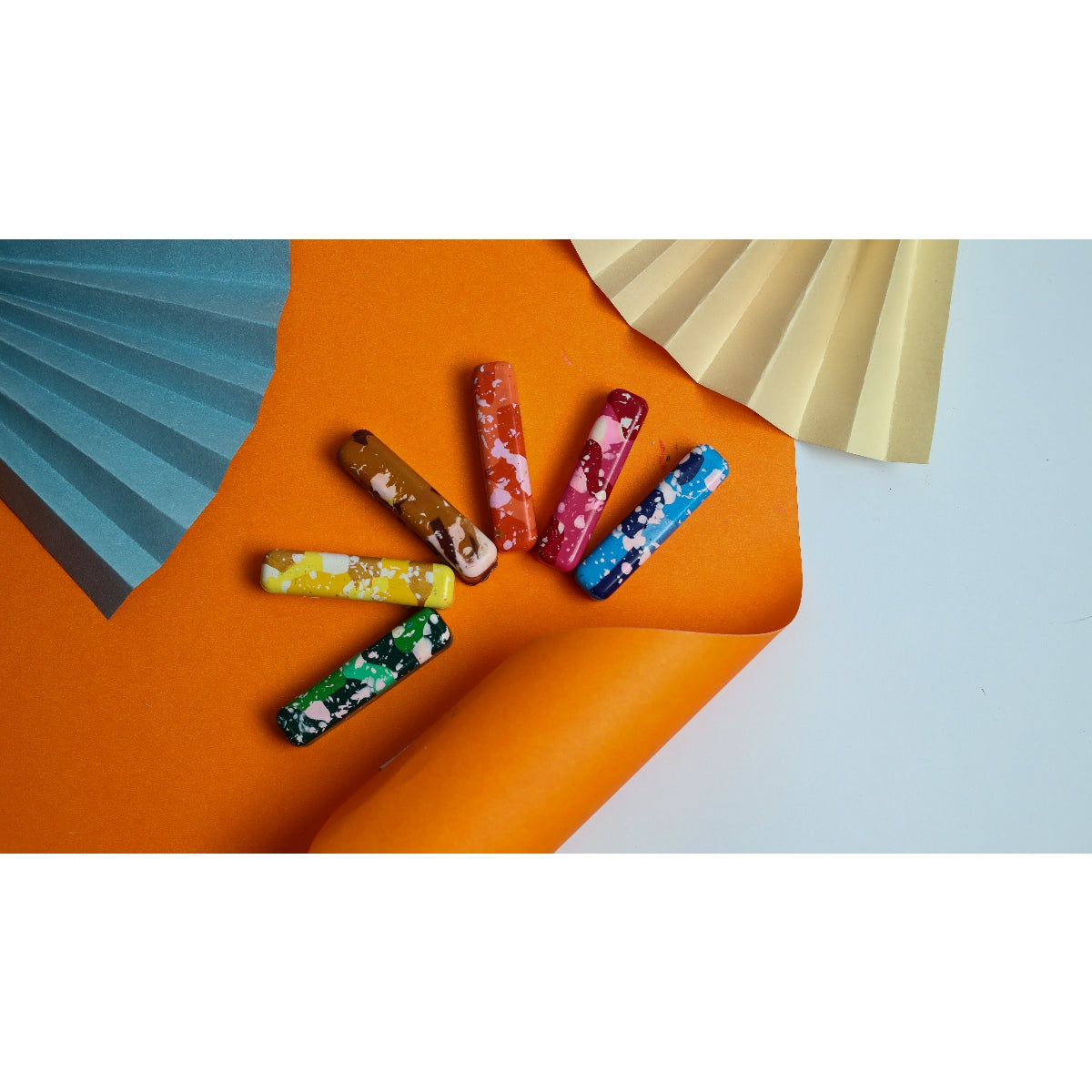 Marbled Kitkats Set of 6 Crayon Colours