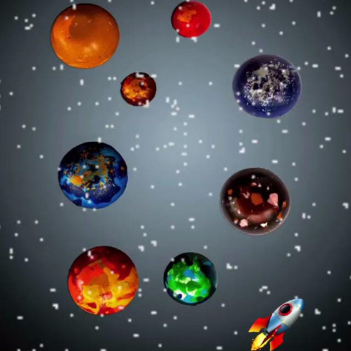 The Planets Set Of 9 Crayons