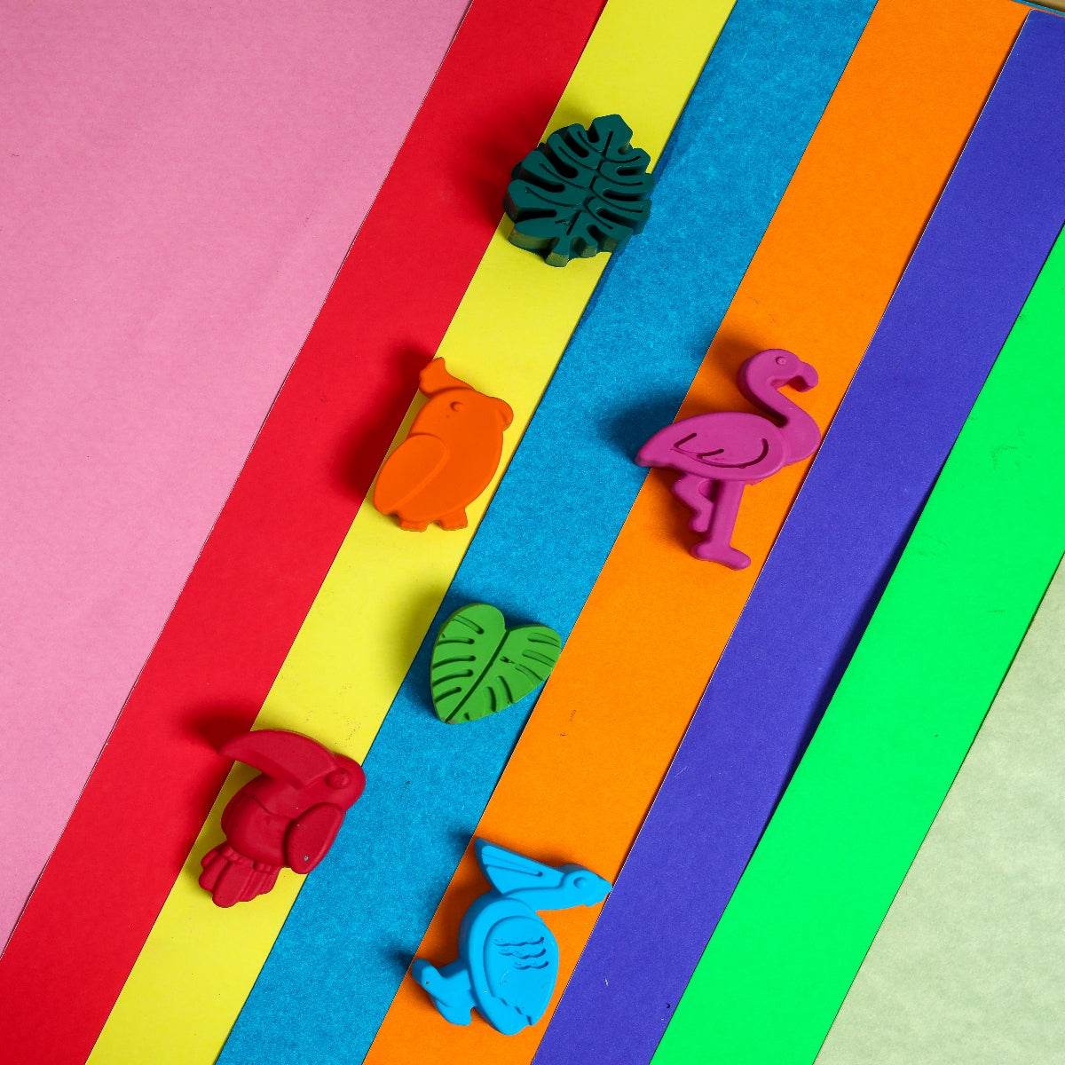 Jumbo Bird Set of 6 Crayons