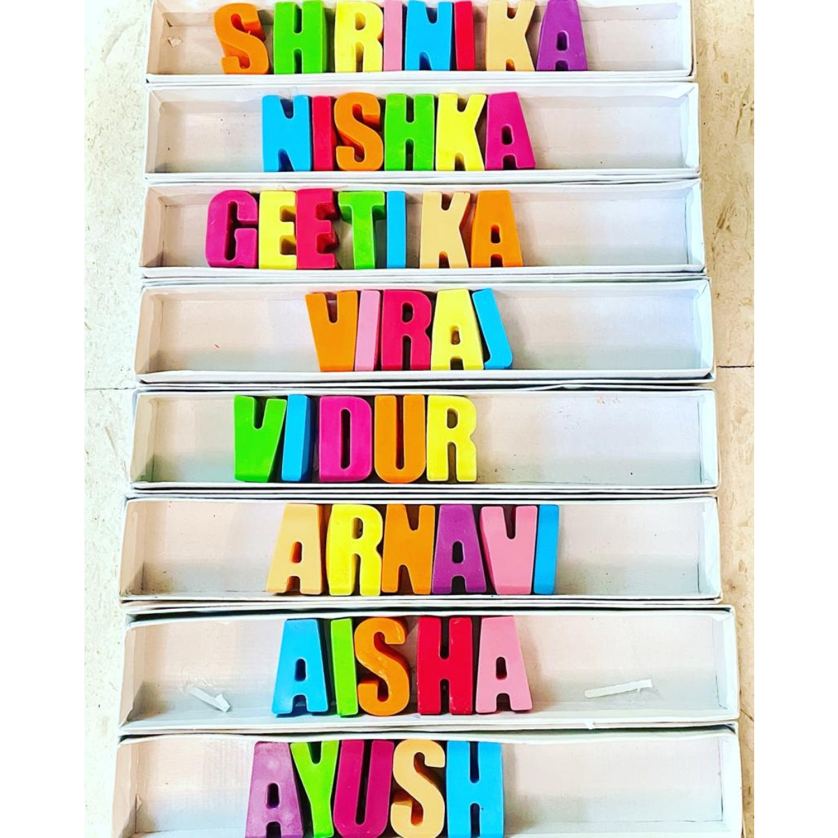 Personalized Solid Color Name Crayons for Kids (3–10 Years) | Per Letter