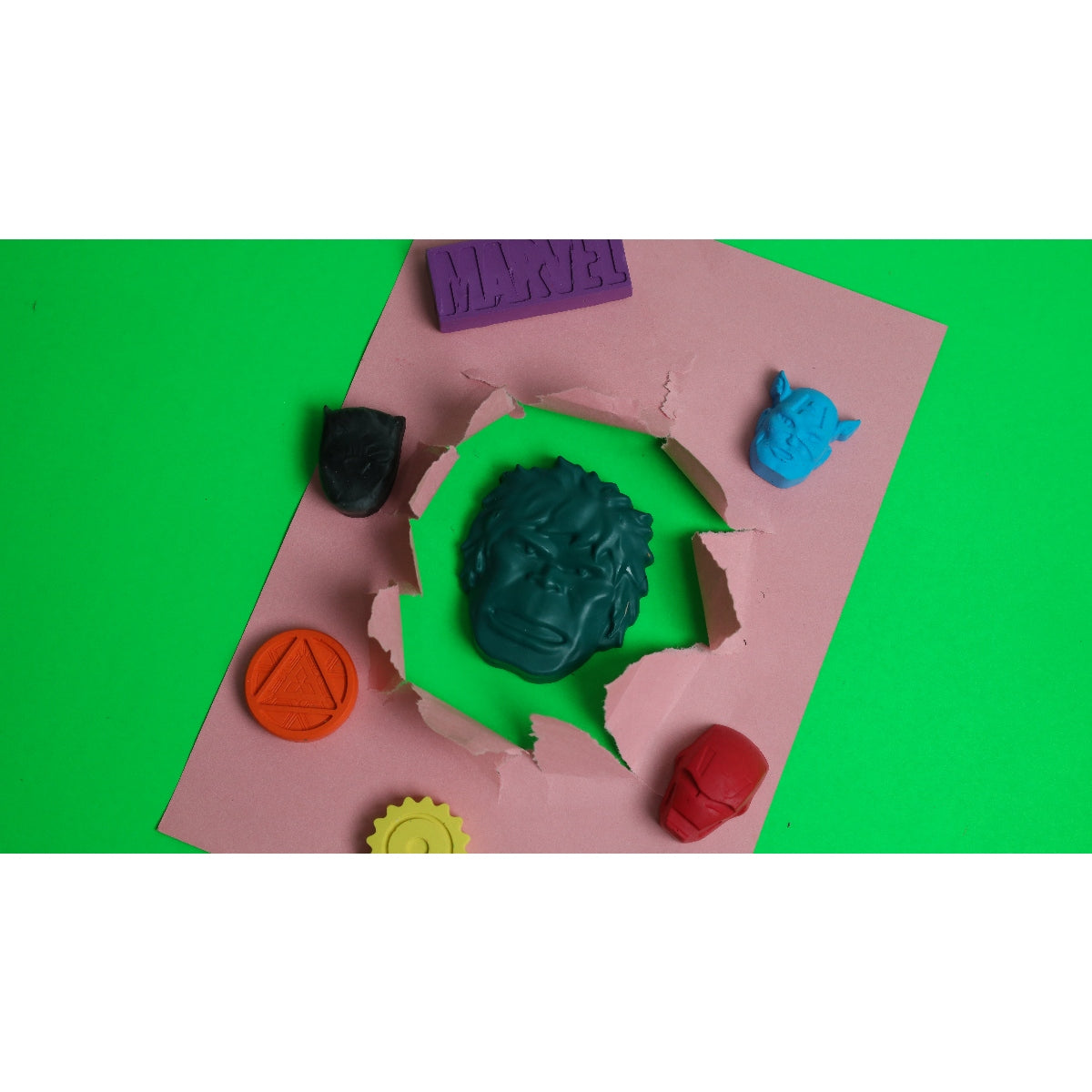 Super Hero Crayons Set Of 6