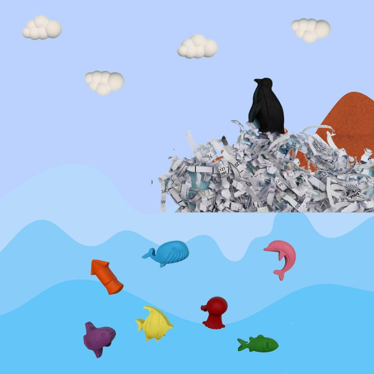 The Under The Sea Set Of 8 Crayons