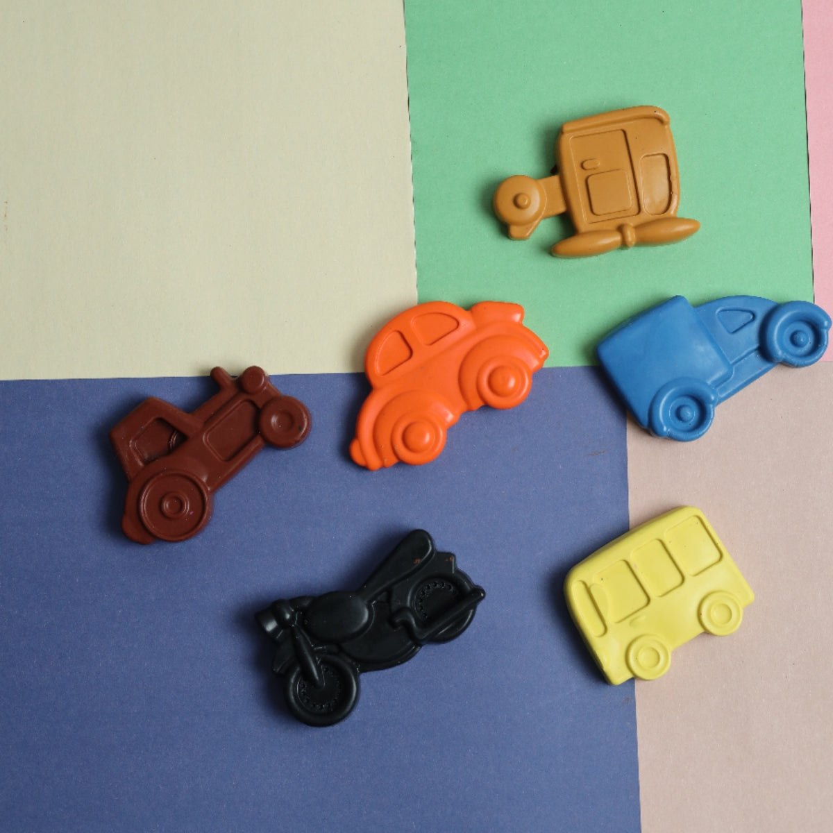 Jumbo Vehicles Set Of 6 Crayons